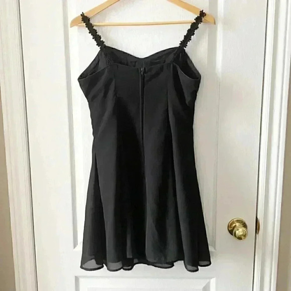 Dramatix Fit & Flare Babydoll Dress A-Line Sweetheart Mini Black Size Medium - Picture 6 of 17